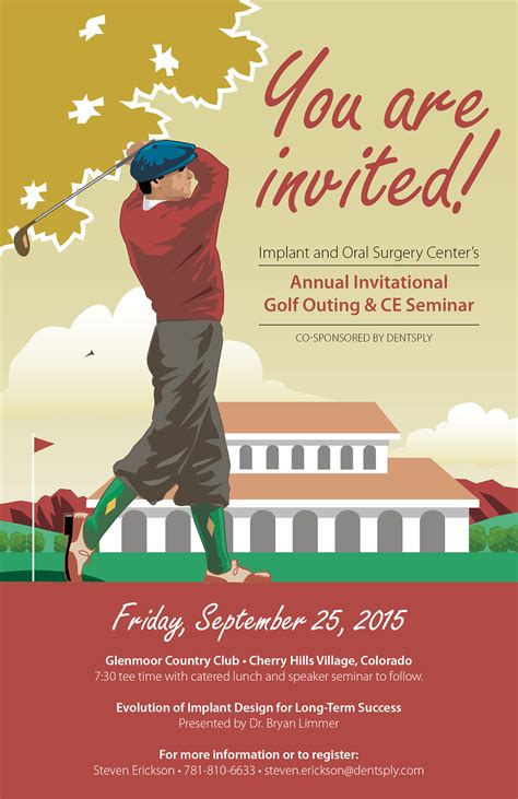 golf tournament email invitation template